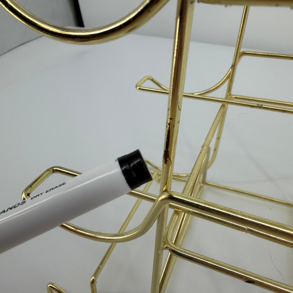 Blogilates 4 Tier Gold Metal Weight Rack 8-Dumbbell Capacity Modern Chic Fitness - Picture 5 of 10